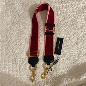 Marc Jacobs Red and Pink Bag Strap with Gold Clips